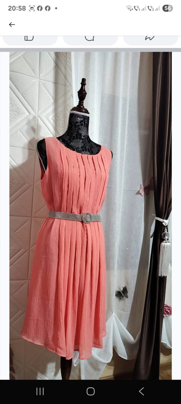 Rochie voal culoare corai