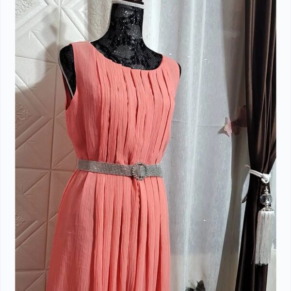 Rochie voal culoare corai